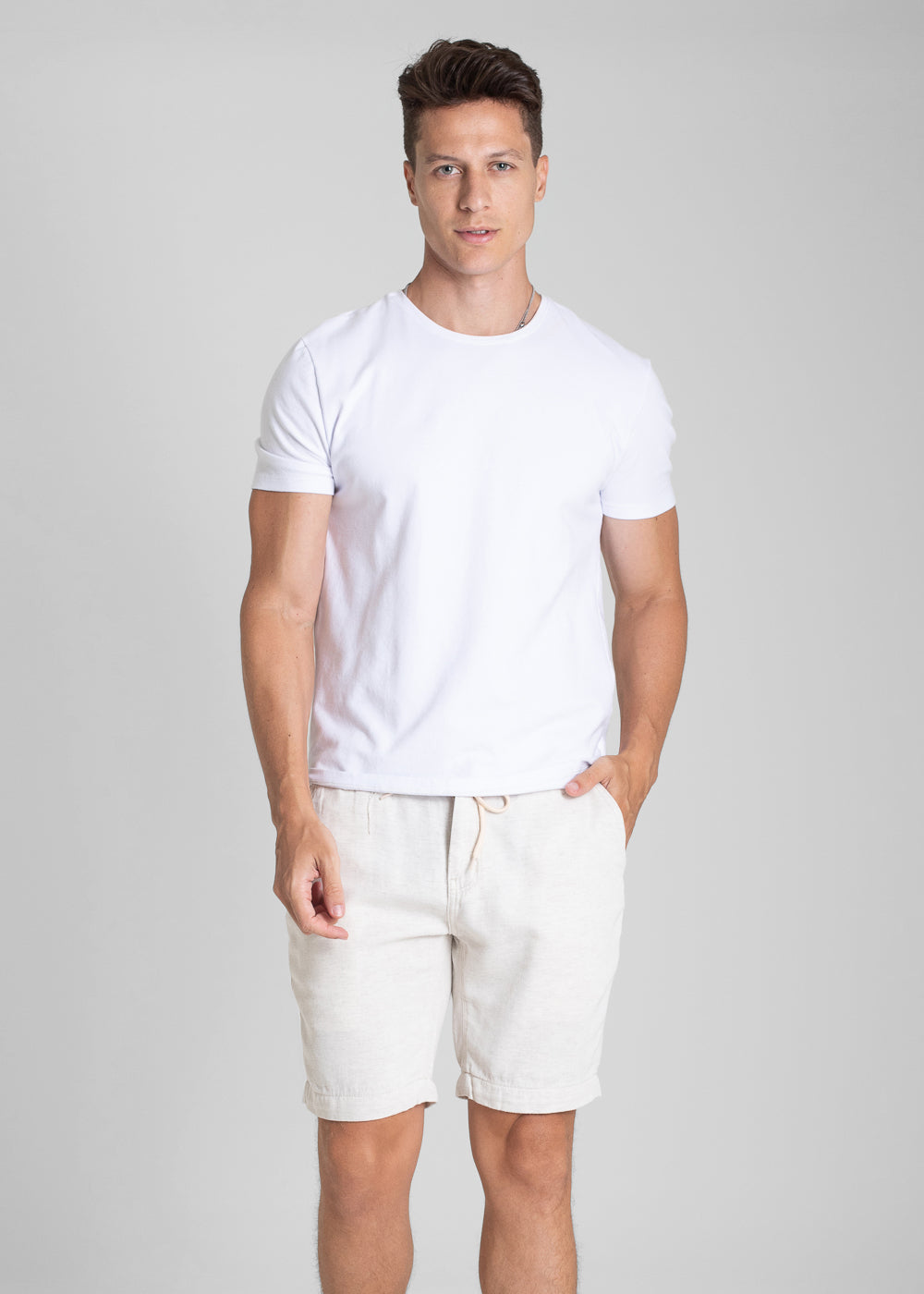 Bermuda Linho Sawary - 282285 OFF WHITE