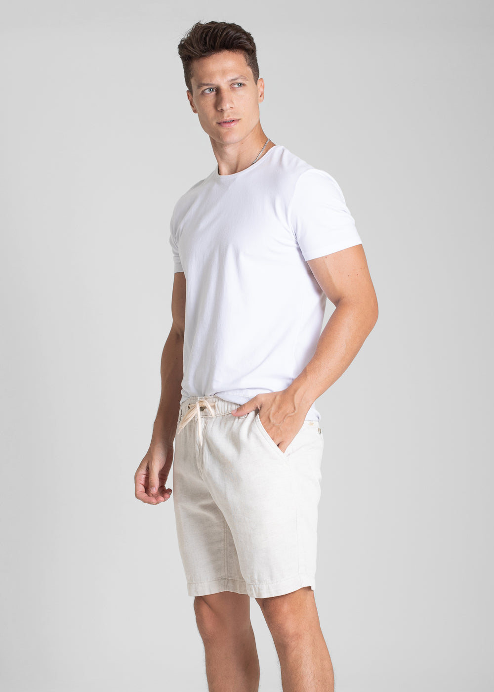 Bermuda Linho Sawary - 282285 OFF WHITE