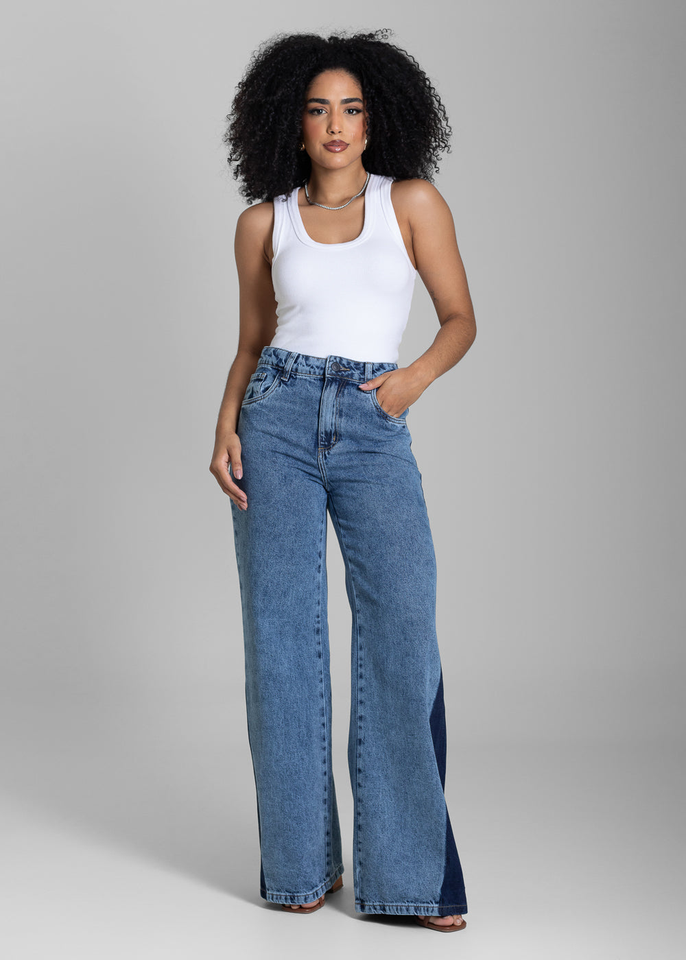 Calça Jeans Sawary Wide Leg - 282287 AZUL