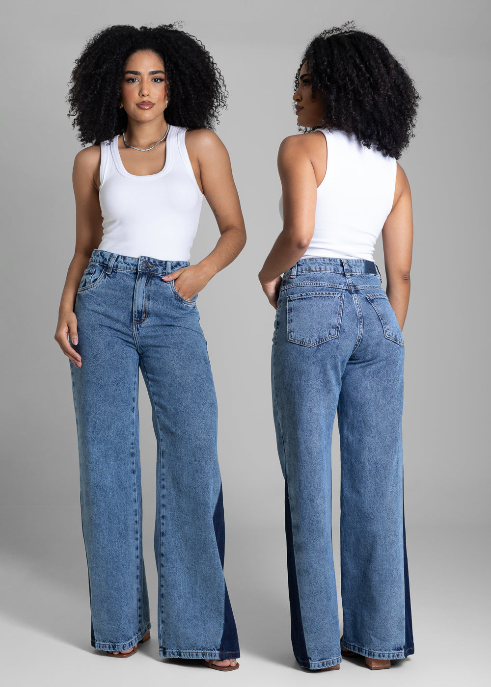 Calça Jeans Sawary Wide Leg - 282287 AZUL