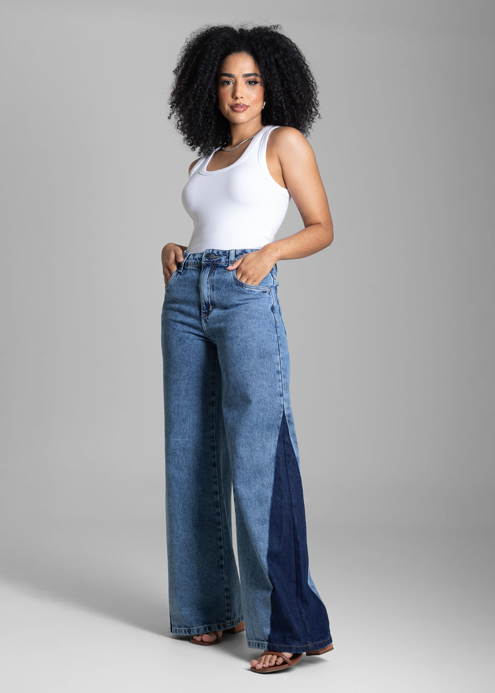 Calça Jeans Sawary Wide Leg - 282287 AZUL