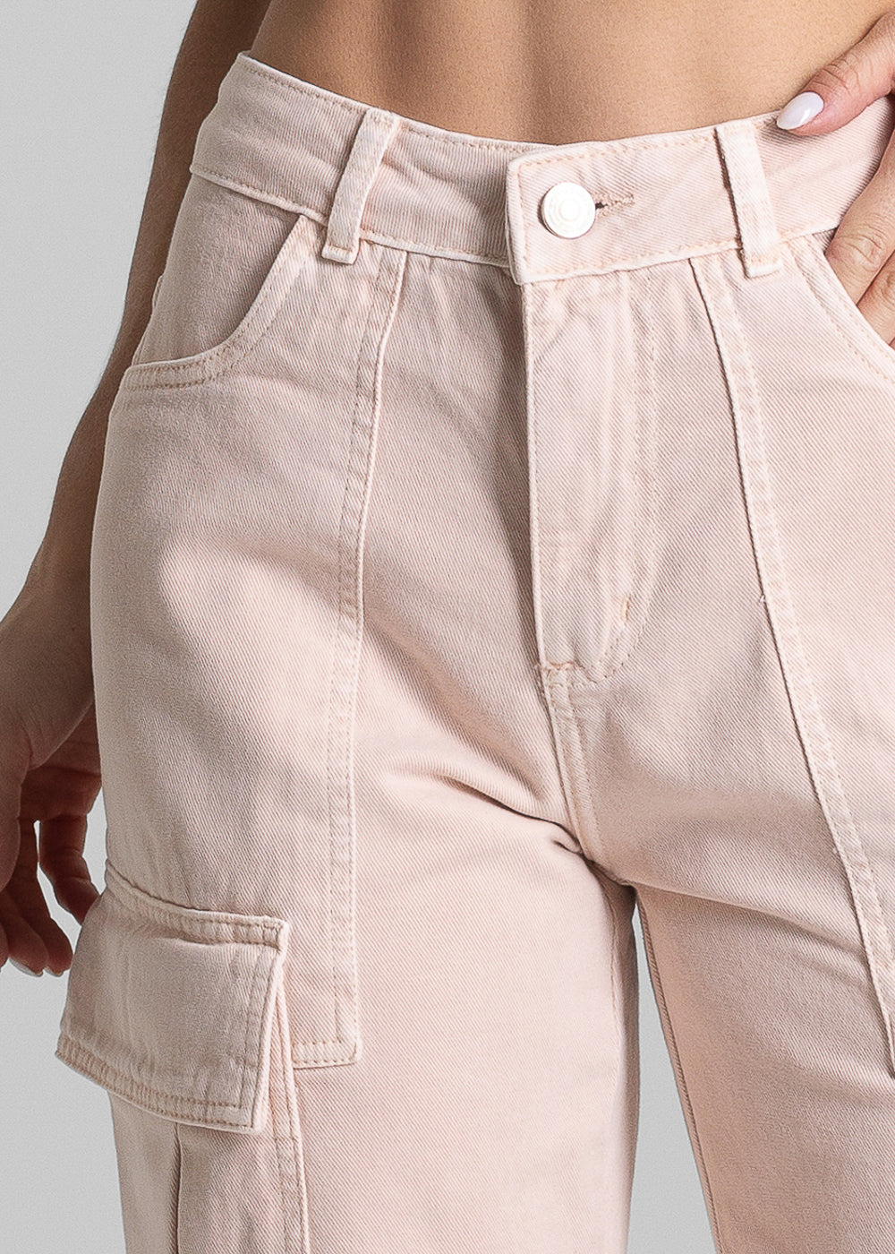 Calça Sarja Sawary Wide Leg - 282296 SALMAO