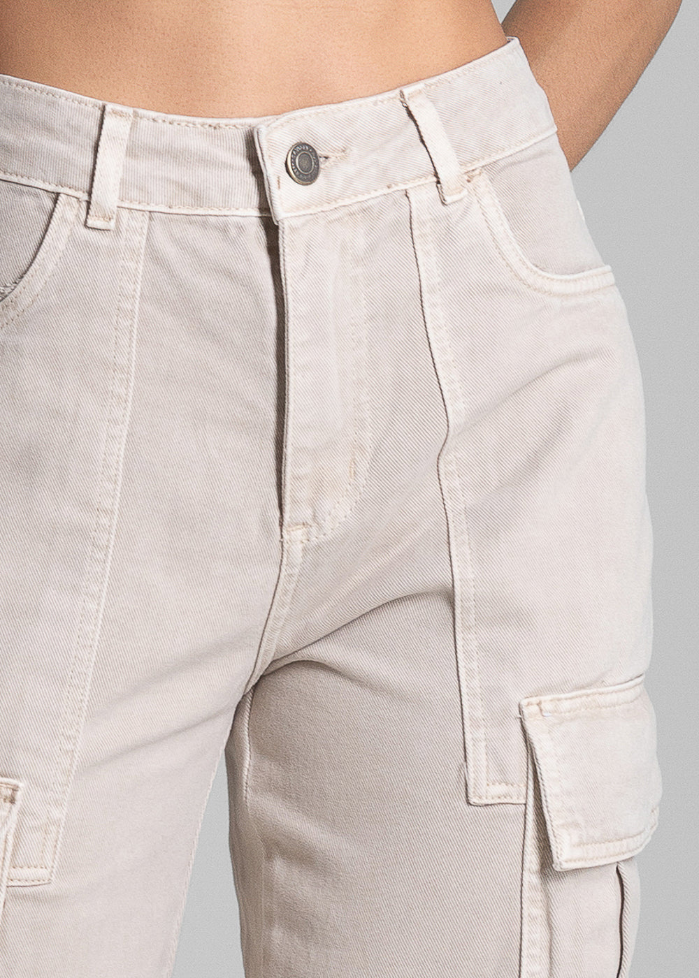 Calça Sarja Sawary Wide Leg - 282297 BEGE