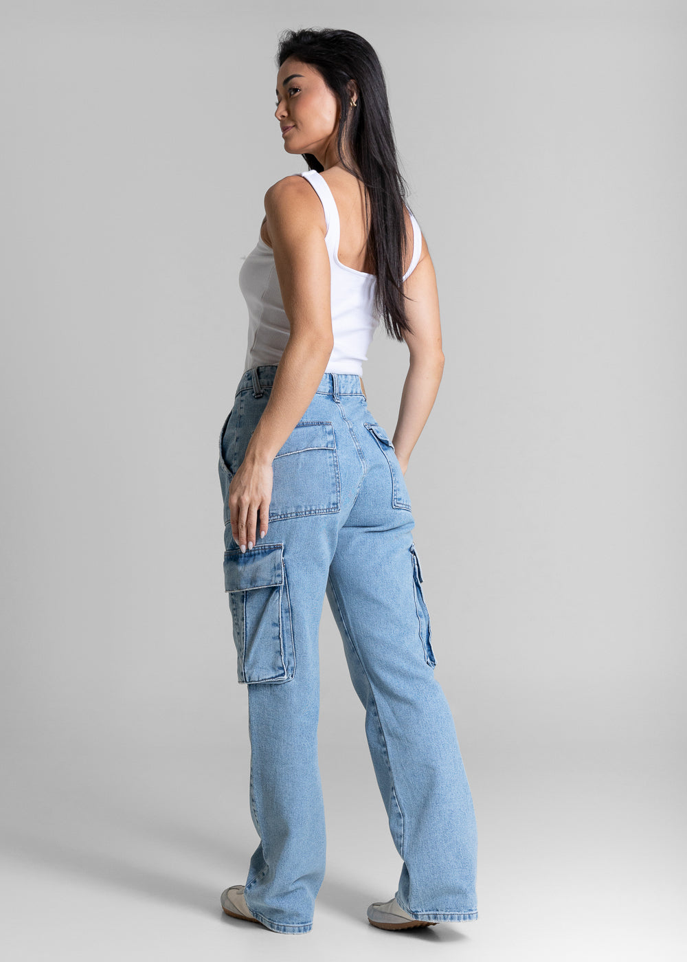 Calça Jeans Sawary Reta Petit Cargo - 282310 AZUL