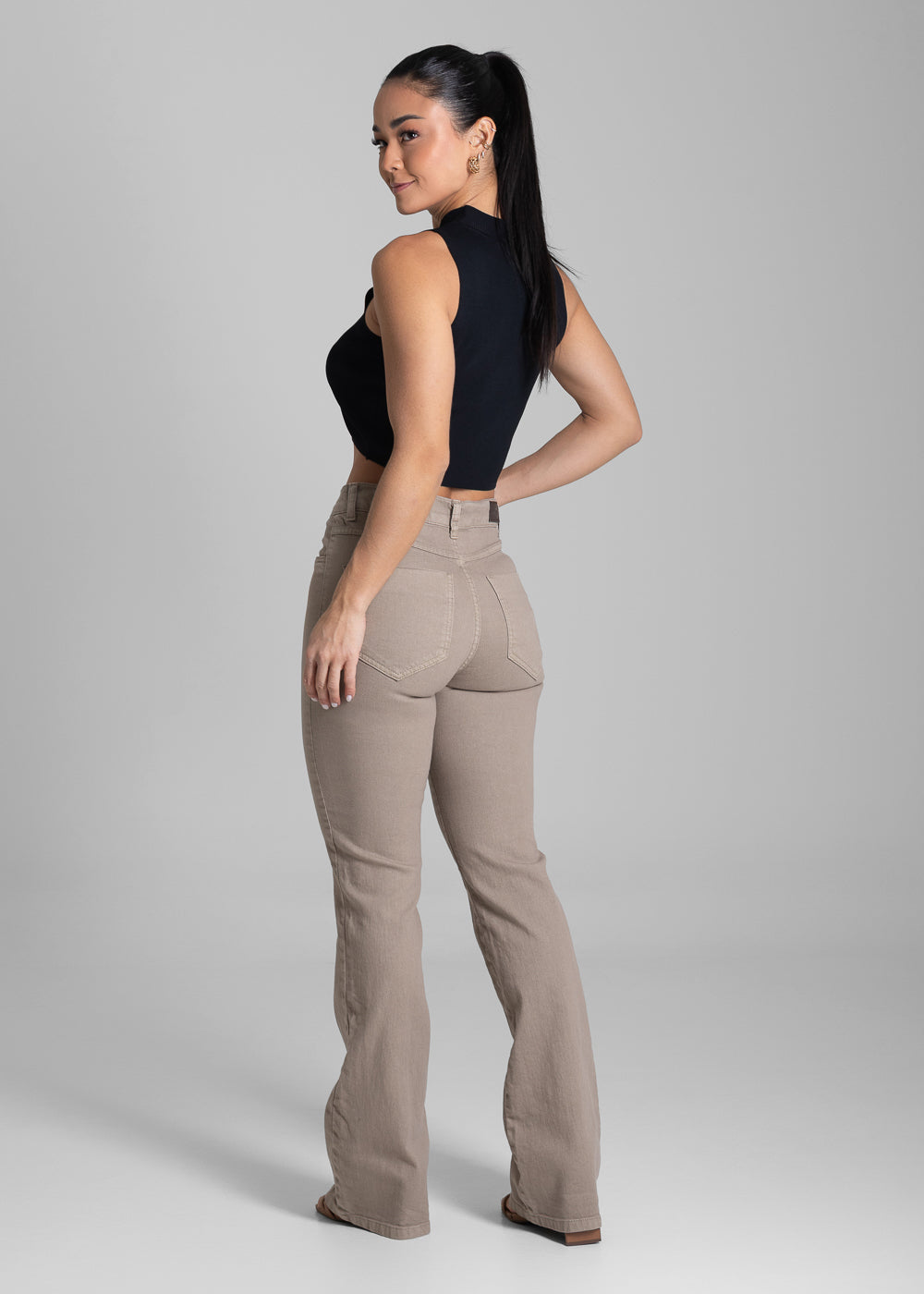 Calça Sarja Sawary Boot Cut - 282311 BEGE