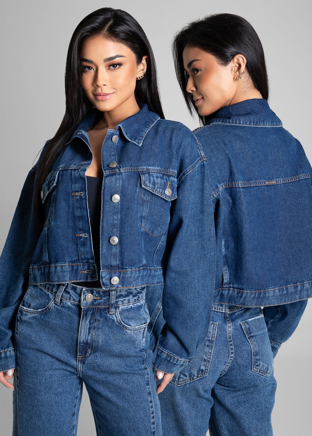 Jaqueta Jeans Sawary - 282313 AZUL