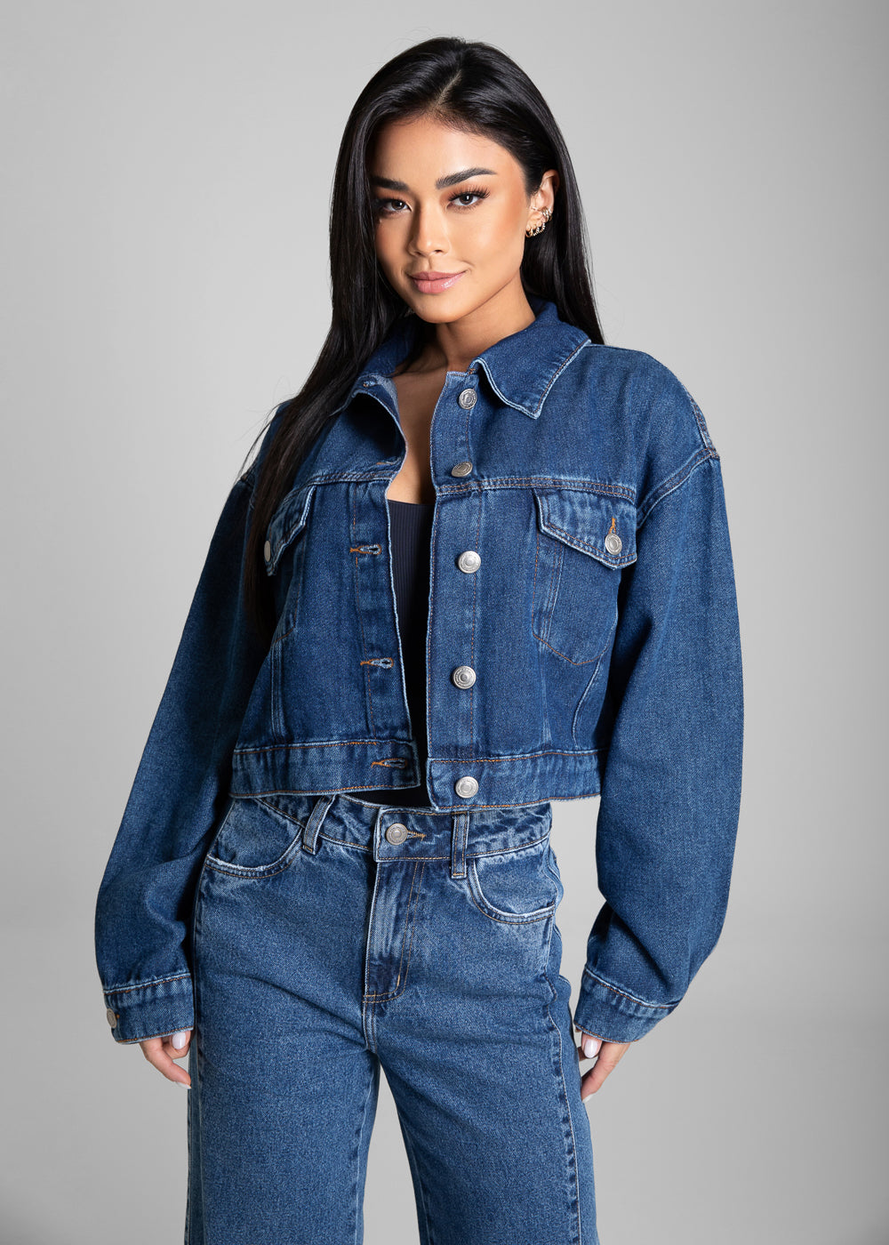 Jaqueta Jeans Sawary - 282313 AZUL
