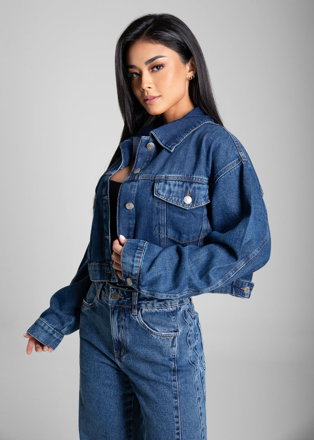 Jaqueta Jeans Sawary - 282313 AZUL