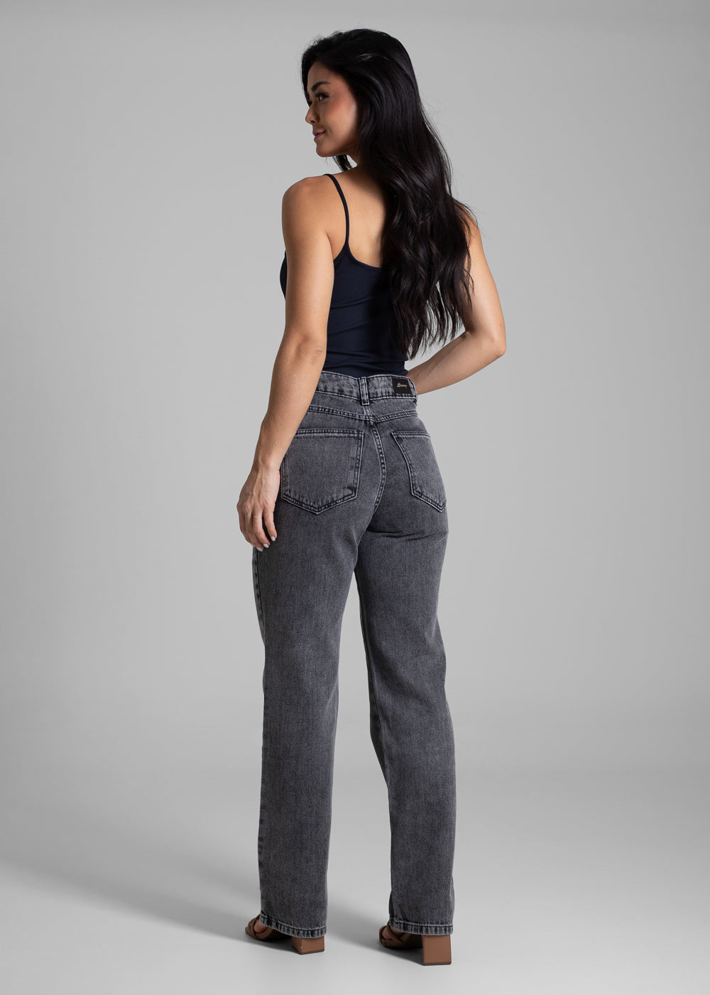 Calça Jeans Sawary Reta - 282323 PRETO