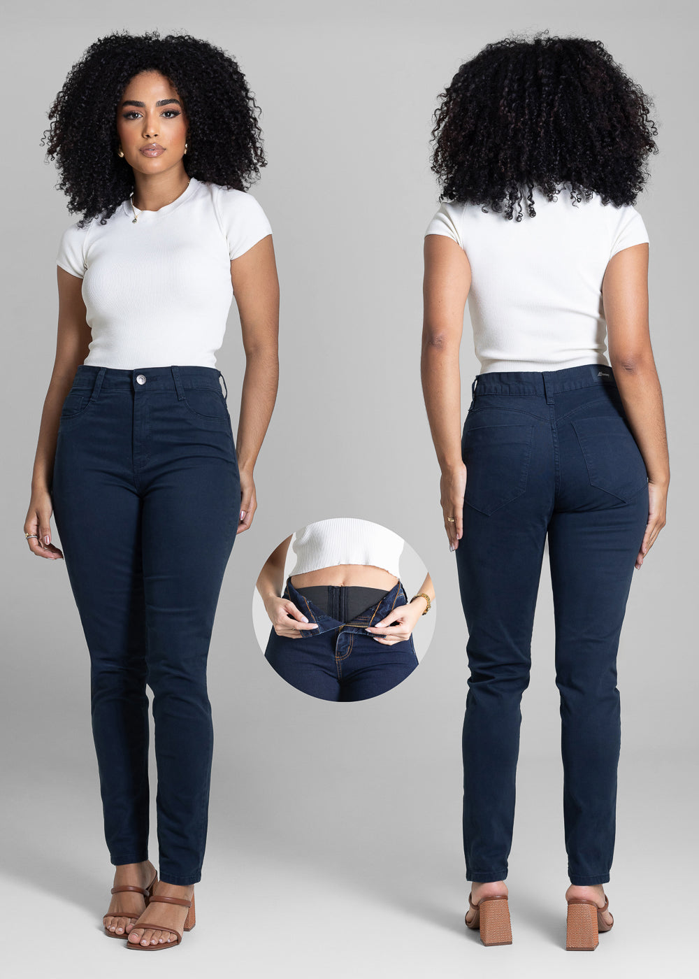 Calça Sarja Sawary Super Lipo - 282332 AZUL ESCURO