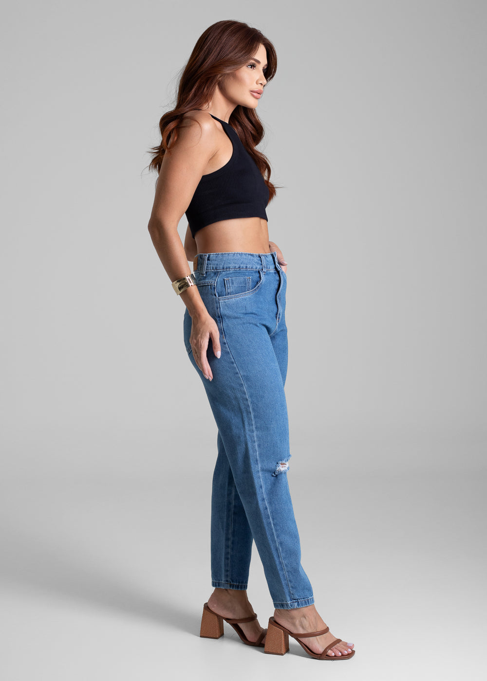 Calça Jeans Sawary Mom - 282336 AZUL