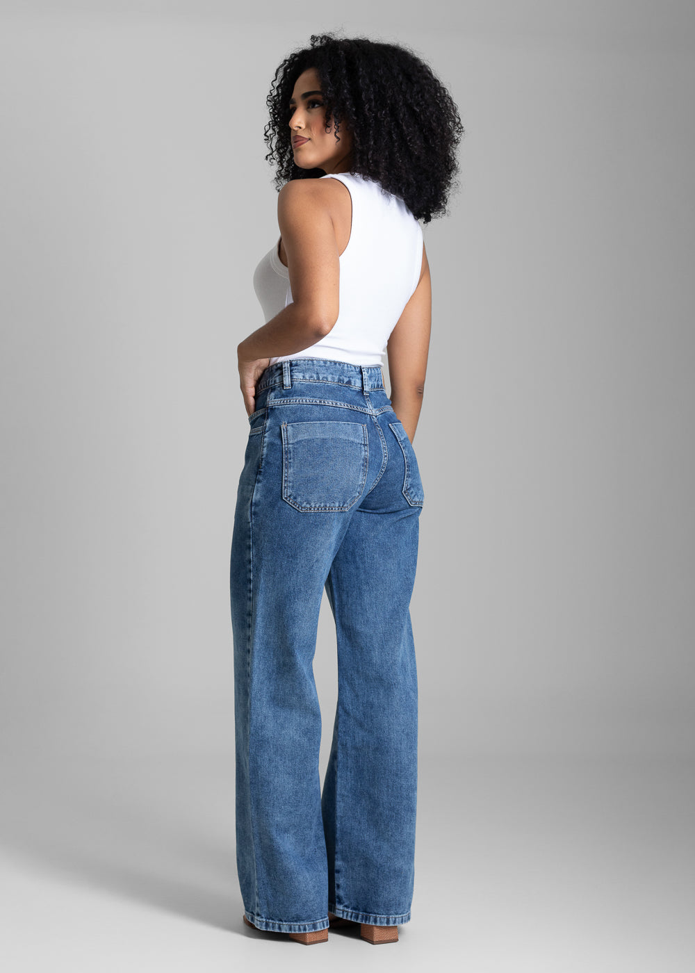 Calça Jeans Sawary Wide Leg - 282337 AZUL