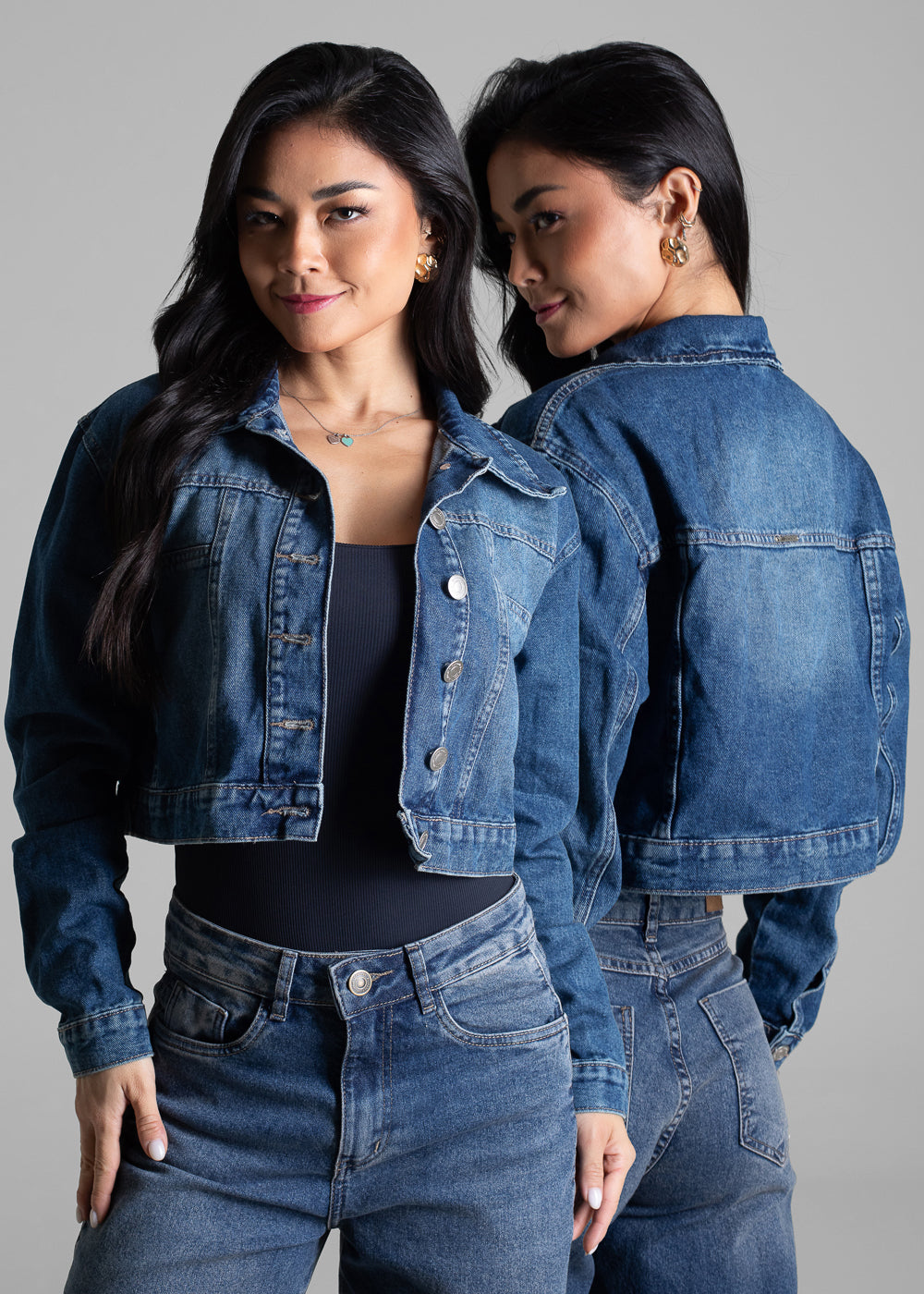 Jaqueta Jeans Sawary - 282338 AZUL