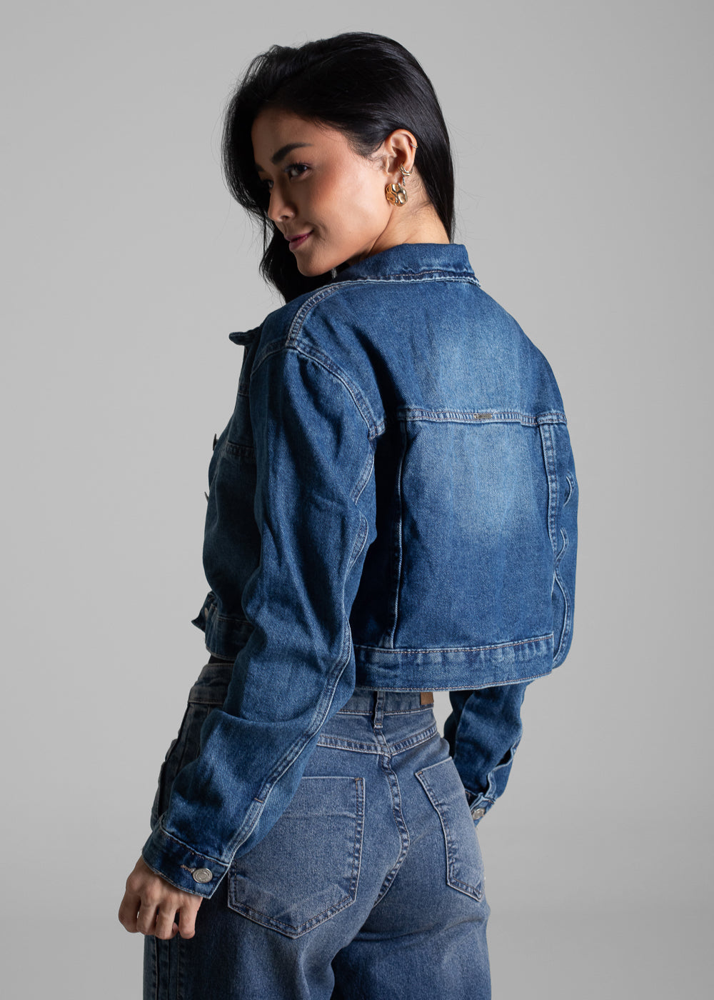 Jaqueta Jeans Sawary - 282338 AZUL