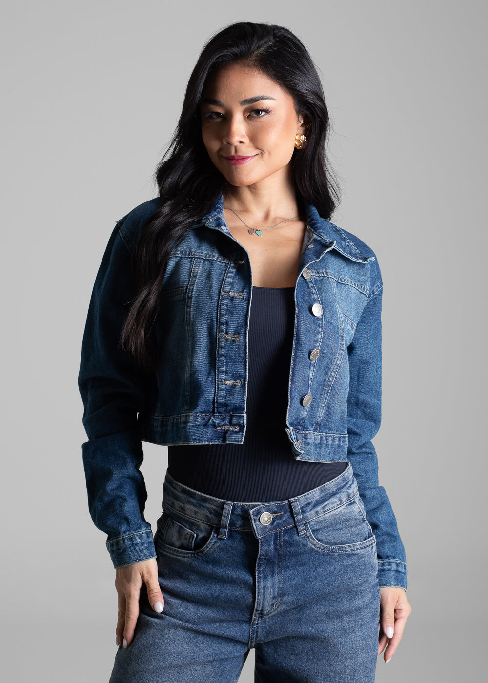 Jaqueta Jeans Sawary - 282338 AZUL