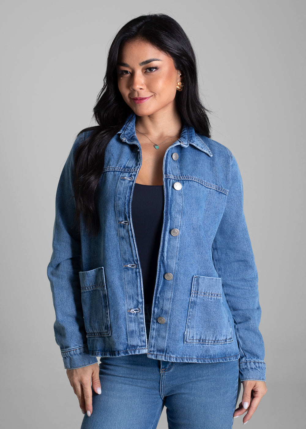 Jaqueta Jeans Sawary - 282366 AZUL