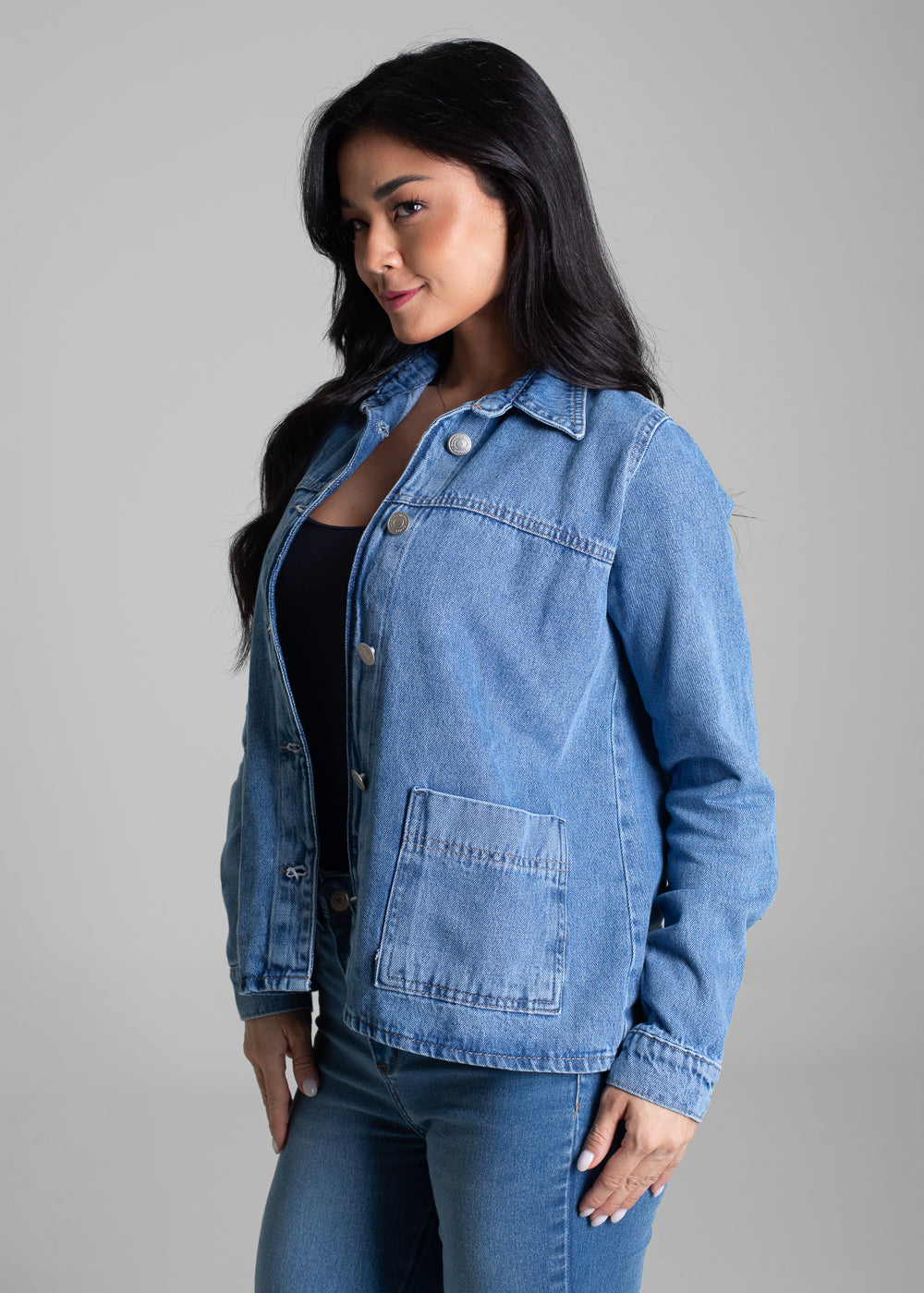 Jaqueta Jeans Sawary - 282366 AZUL