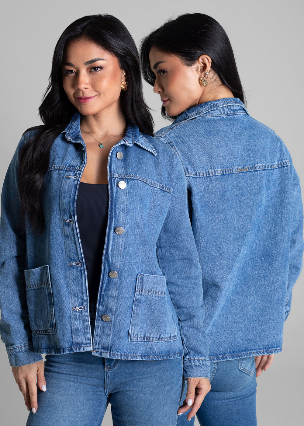 Jaqueta Jeans Sawary - 282366 AZUL