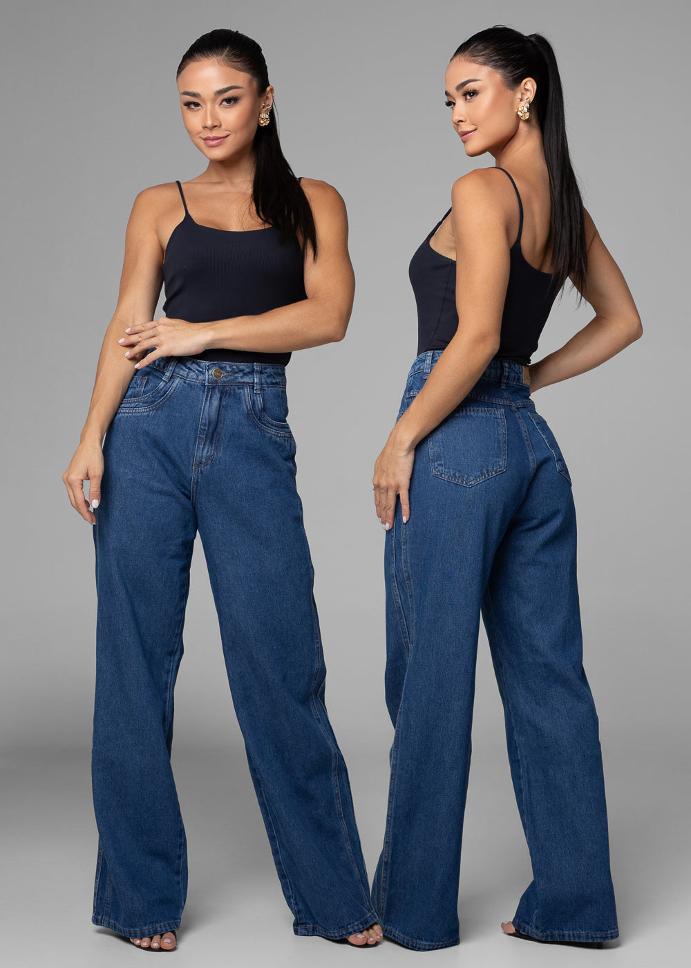 Calça Jeans Sawary Wide Leg - 282426 AZUL