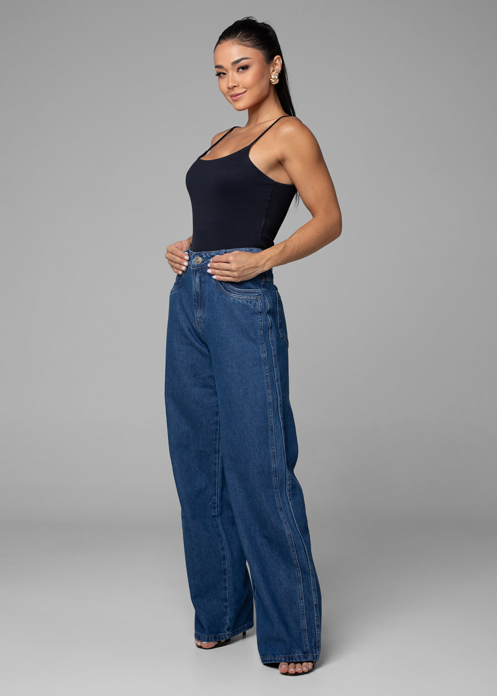 Calça Jeans Sawary Wide Leg - 282426 AZUL