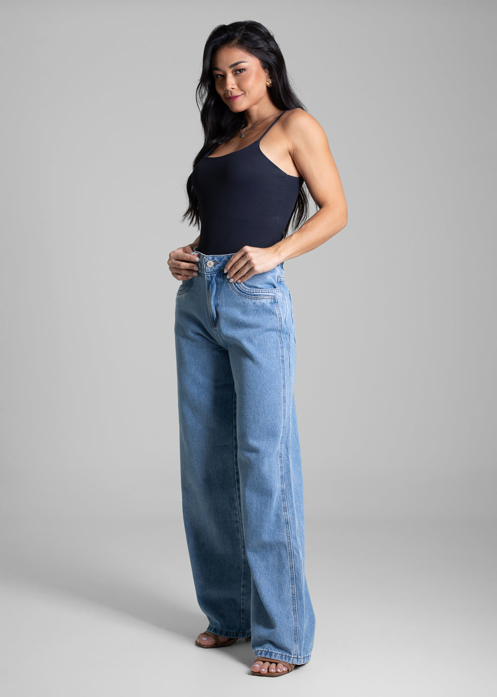 Calça Jeans Sawary Wide Leg - 282427 AZUL