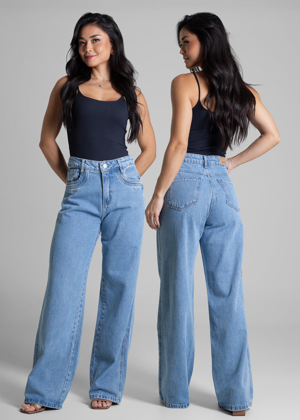 Calça Jeans Sawary Wide Leg - 282427 AZUL