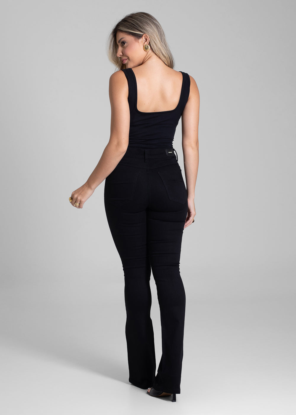 Calça Sarja Sawary Boot Cut - 282441 PRETO