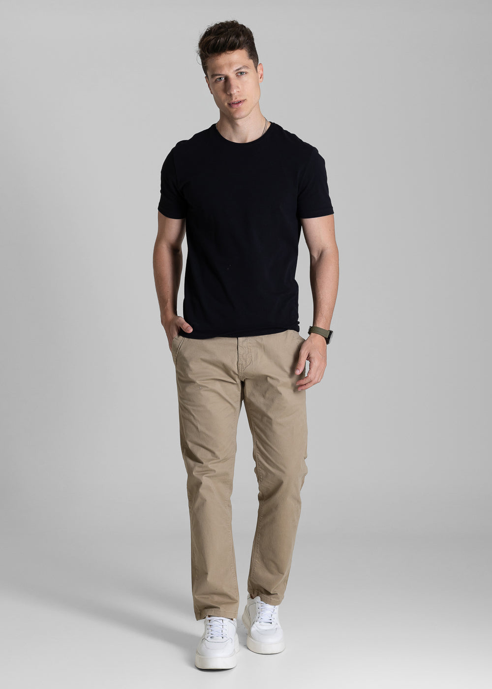 Calça Sarja Sawary Slim - 282481 MARROM
