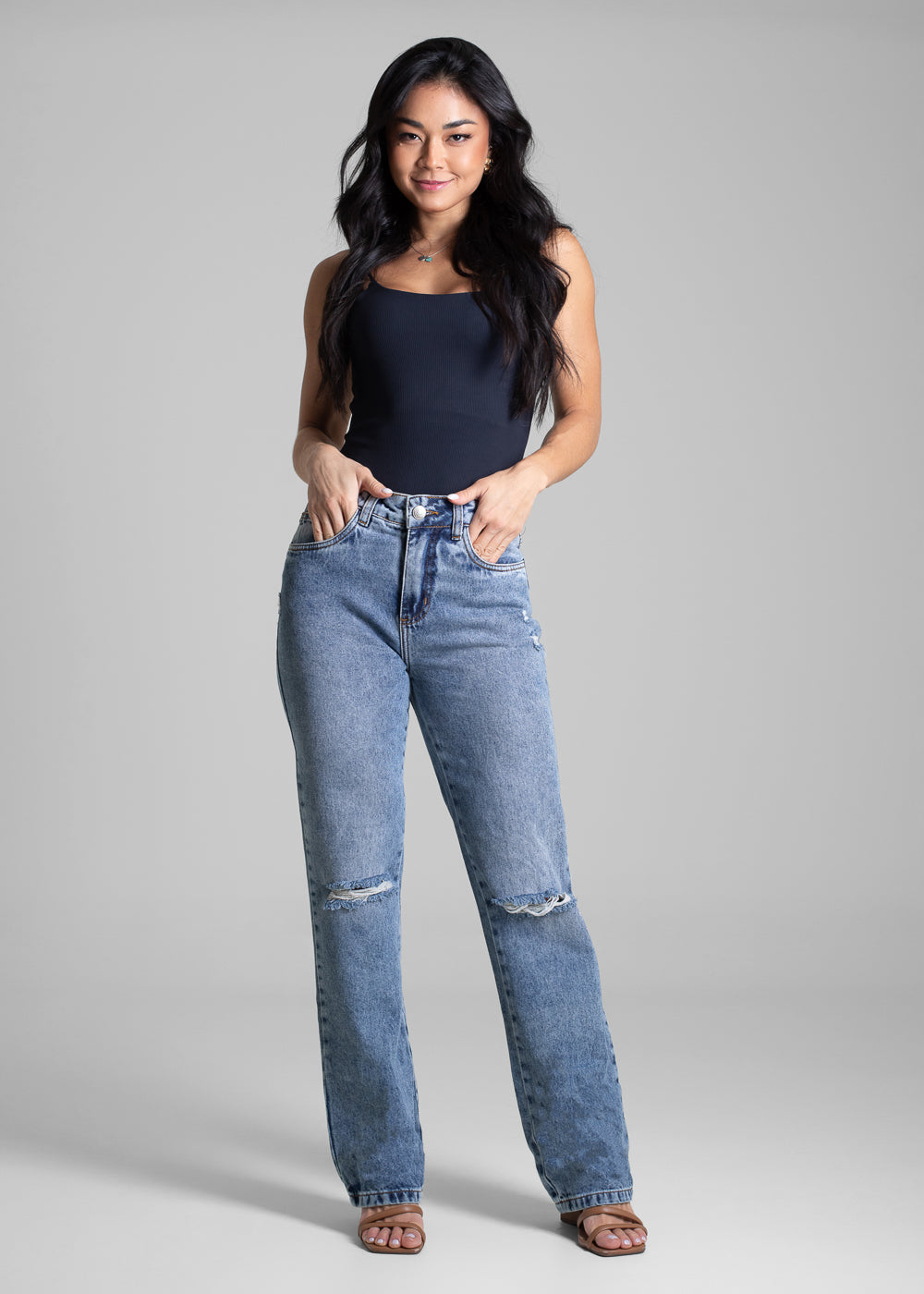Calça Jeans Sawary Reta - 282486 AZUL