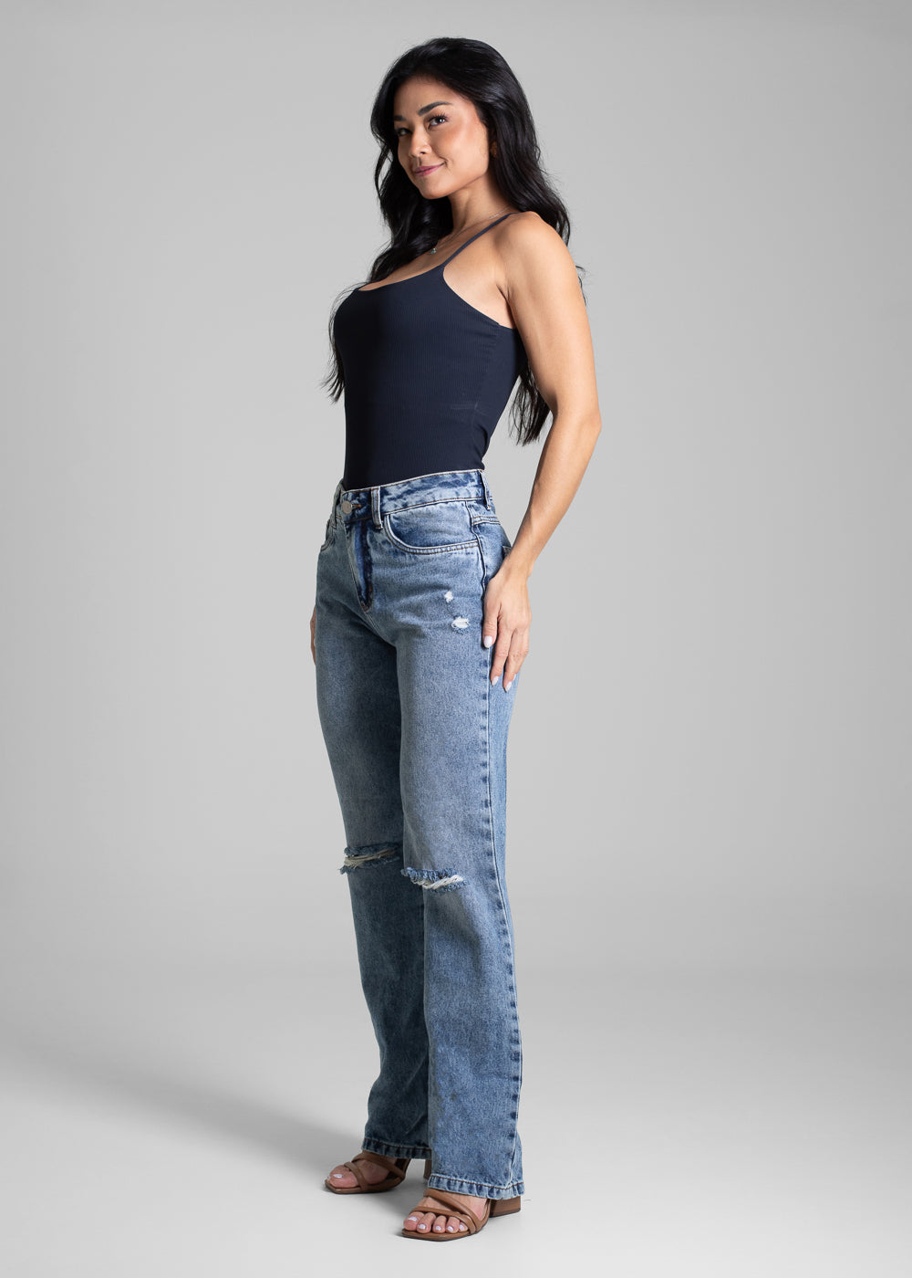 Calça Jeans Sawary Reta - 282486 AZUL