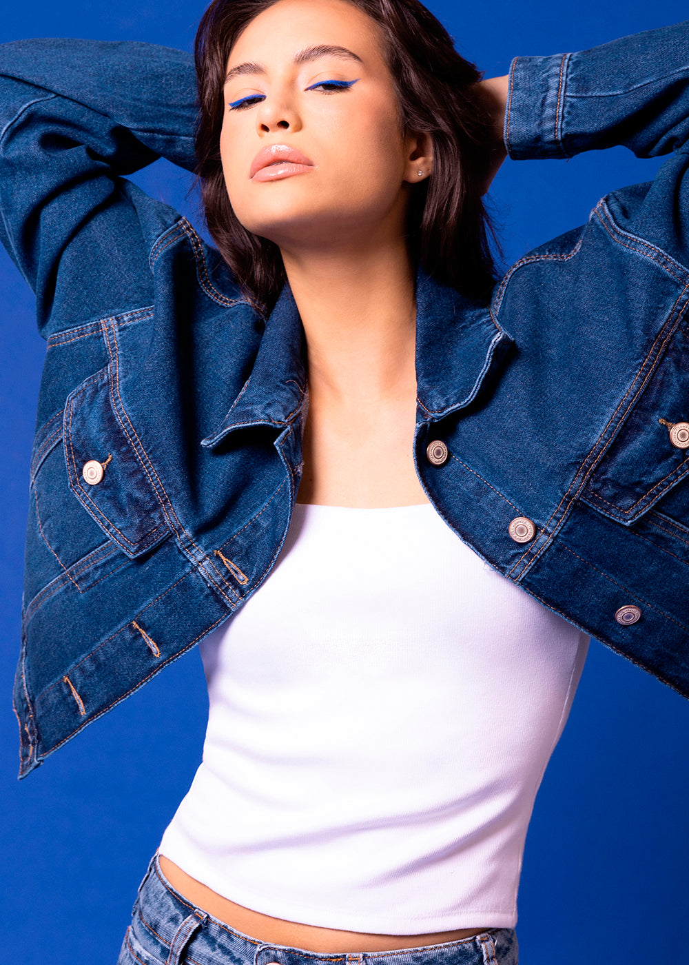 Jaqueta Jeans Sawary - 282487 AZUL