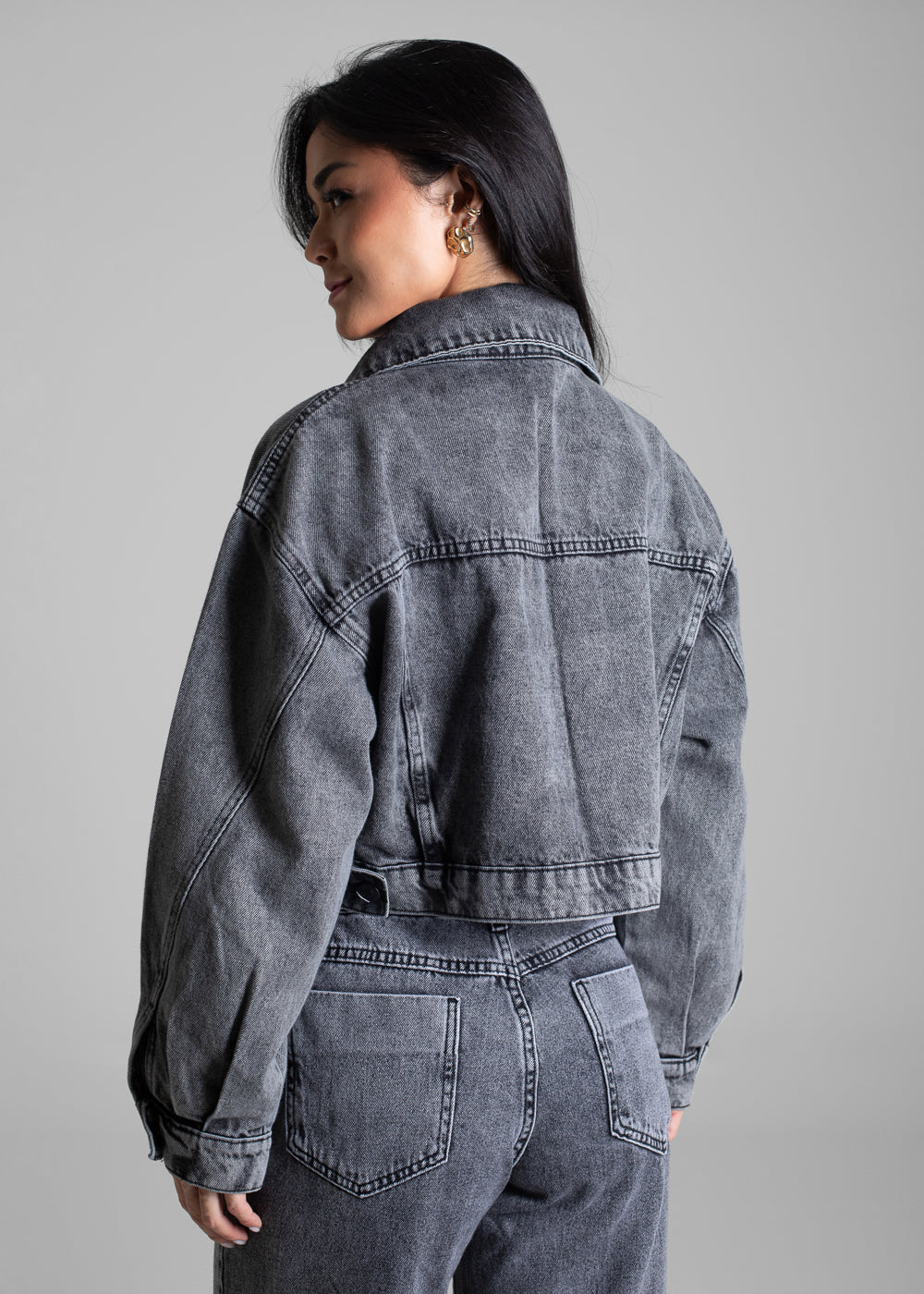 Jaqueta Jeans Sawary - 282490 PRETO