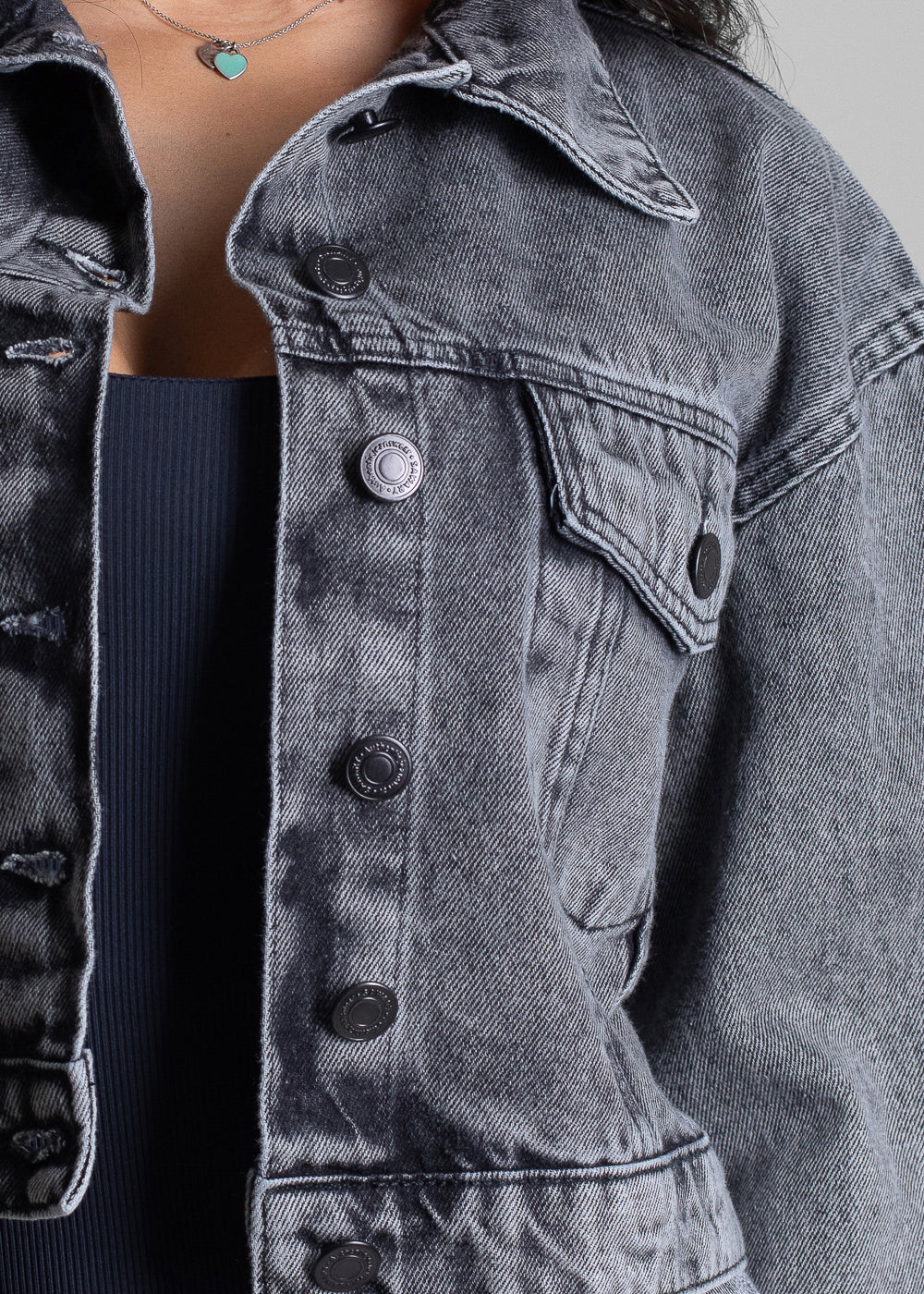 Jaqueta Jeans Sawary - 282490 PRETO