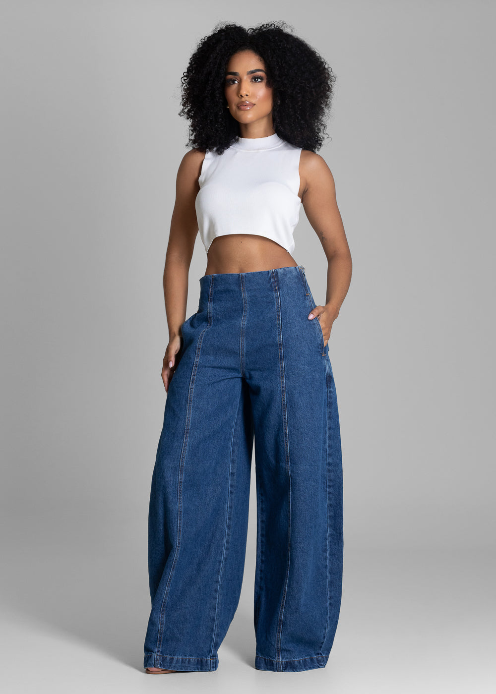 Calça Jeans Sawary Balloon - 282491 AZUL