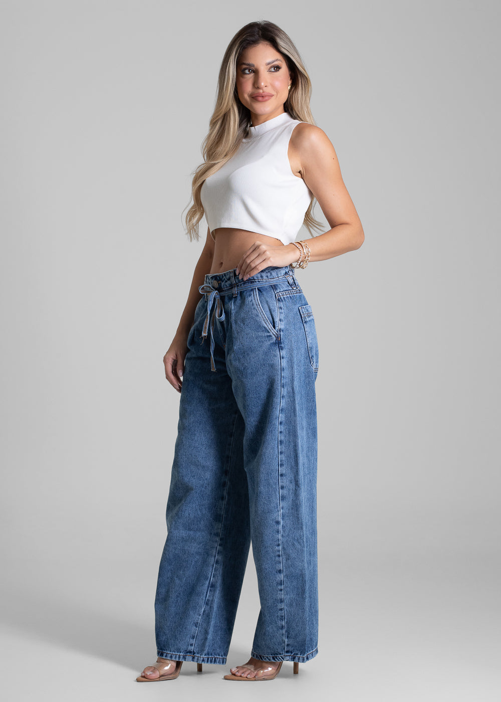 Calça Jeans Sawary Barrel - 282492 AZUL