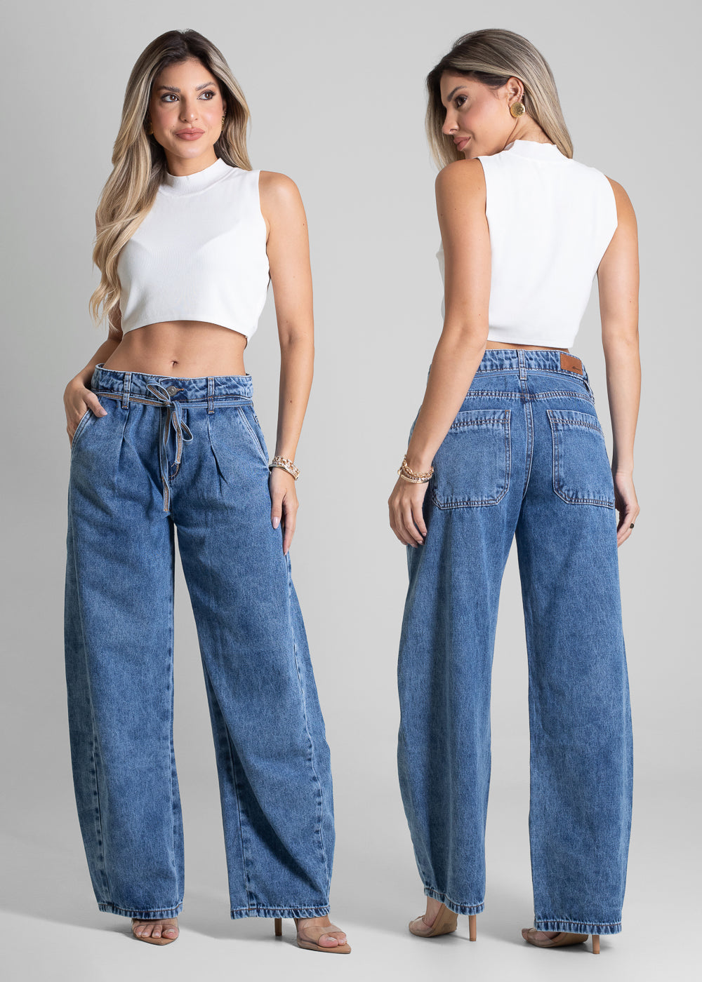 Calça Jeans Sawary Barrel - 282492 AZUL