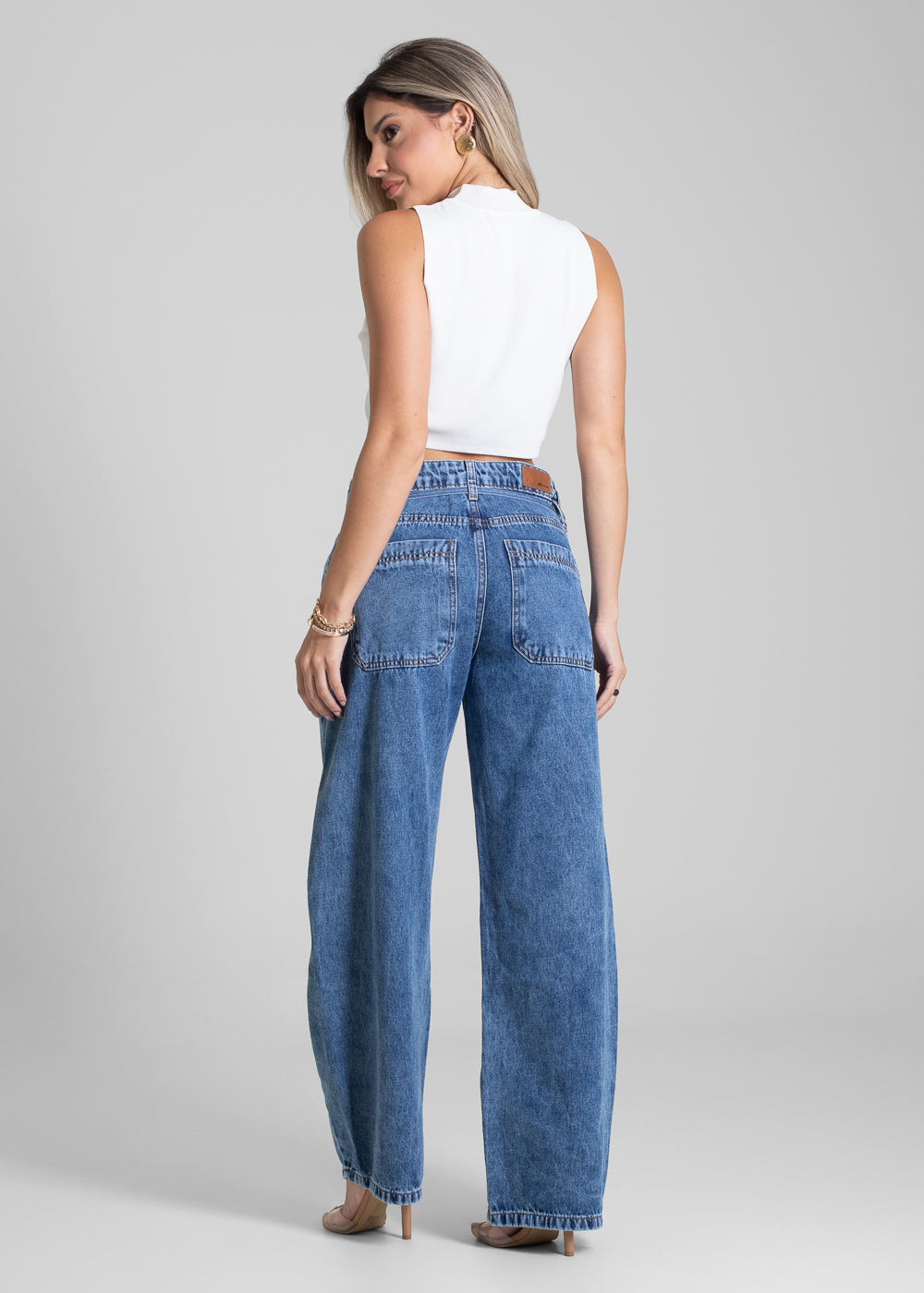 Calça Jeans Sawary Barrel - 282492 AZUL