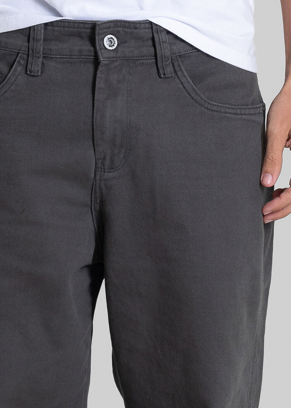 Calça Sarja Sawary Relaxed - 282494 CINZA CHUMBO