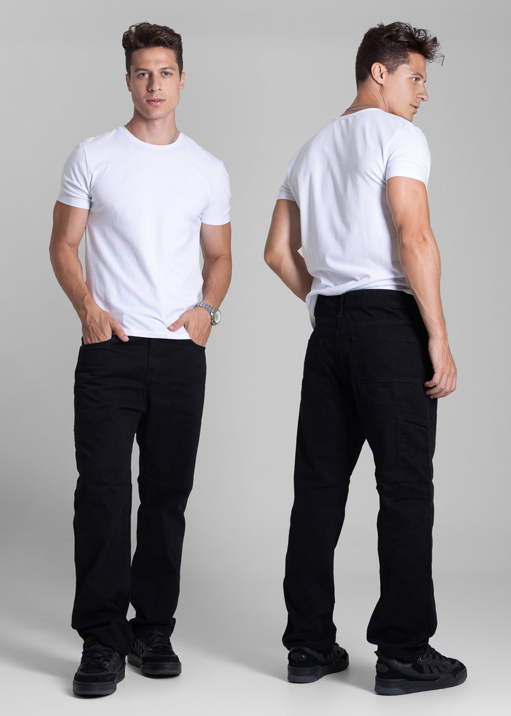 Calça Sarja Sawary Relaxed - 282495 PRETO
