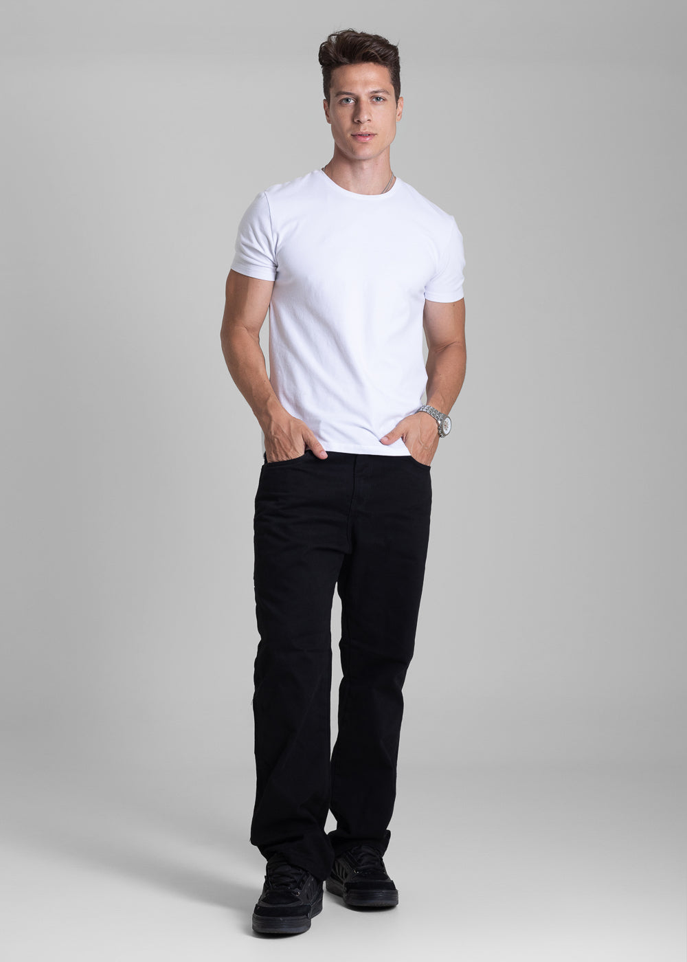 Calça Sarja Sawary Relaxed - 282495 PRETO