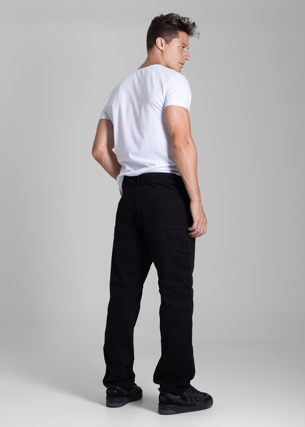 Calça Sarja Sawary Relaxed - 282495 PRETO