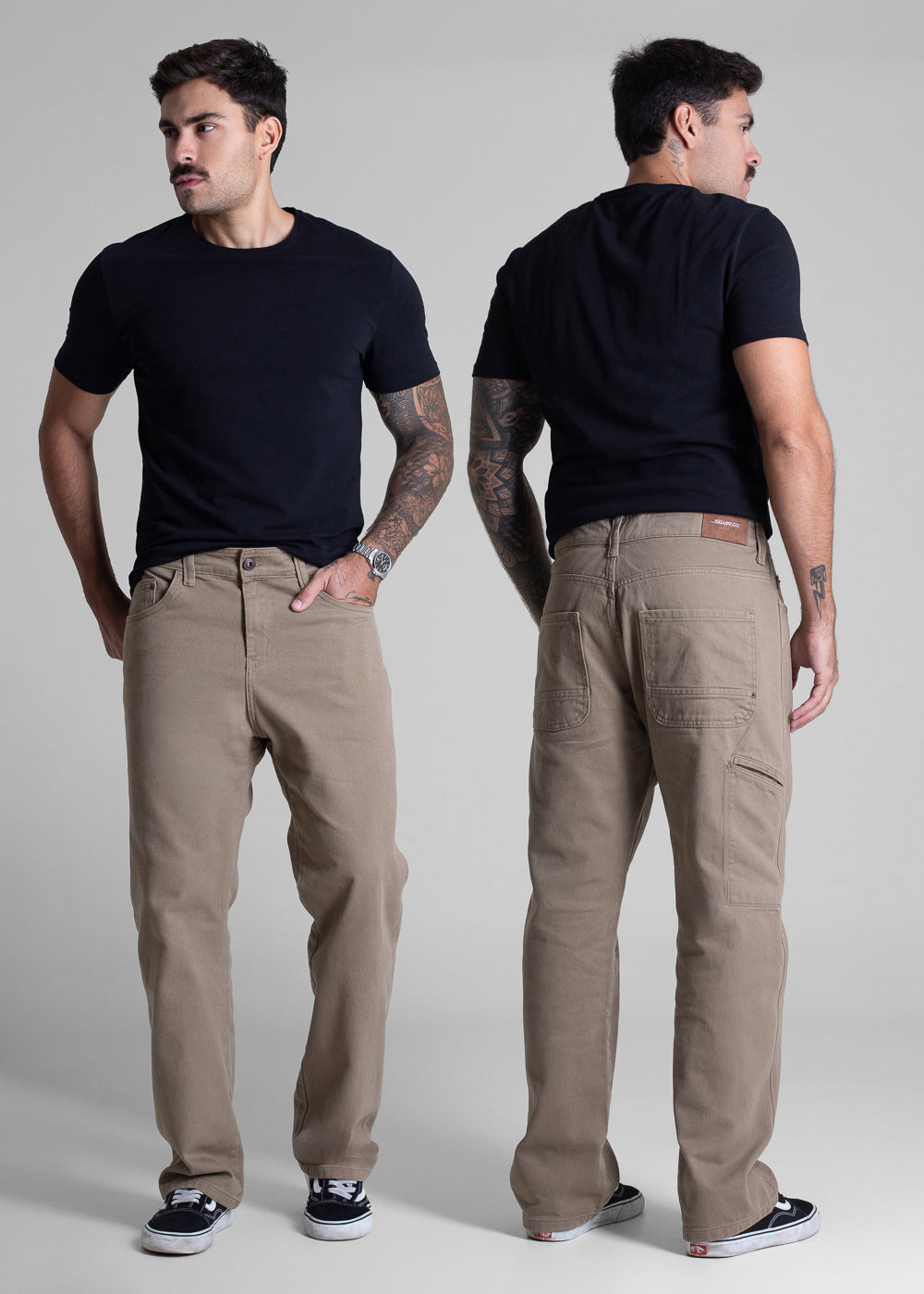 Calça Sarja Sawary Relaxed - 282496 BEGE