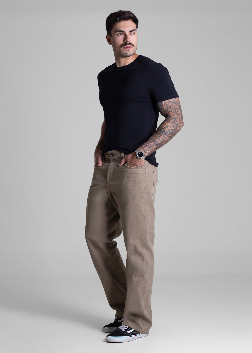 Calça Sarja Sawary Relaxed - 282496 BEGE