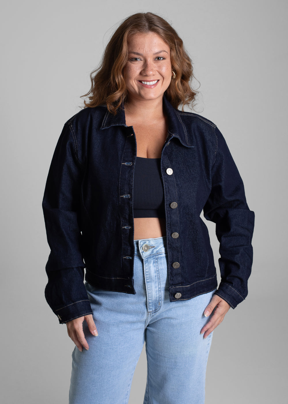 Jaqueta Jeans Sawary Plus Size - 282500 AZUL