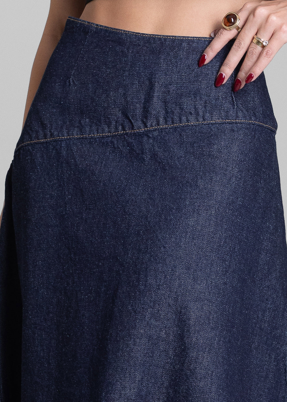 Saia Jeans Sawary Midi - 282505 AZUL