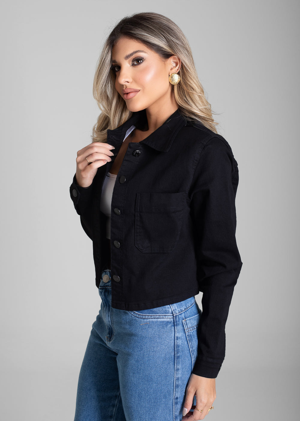 Jaqueta Sarja Sawary - 282508 PRETO