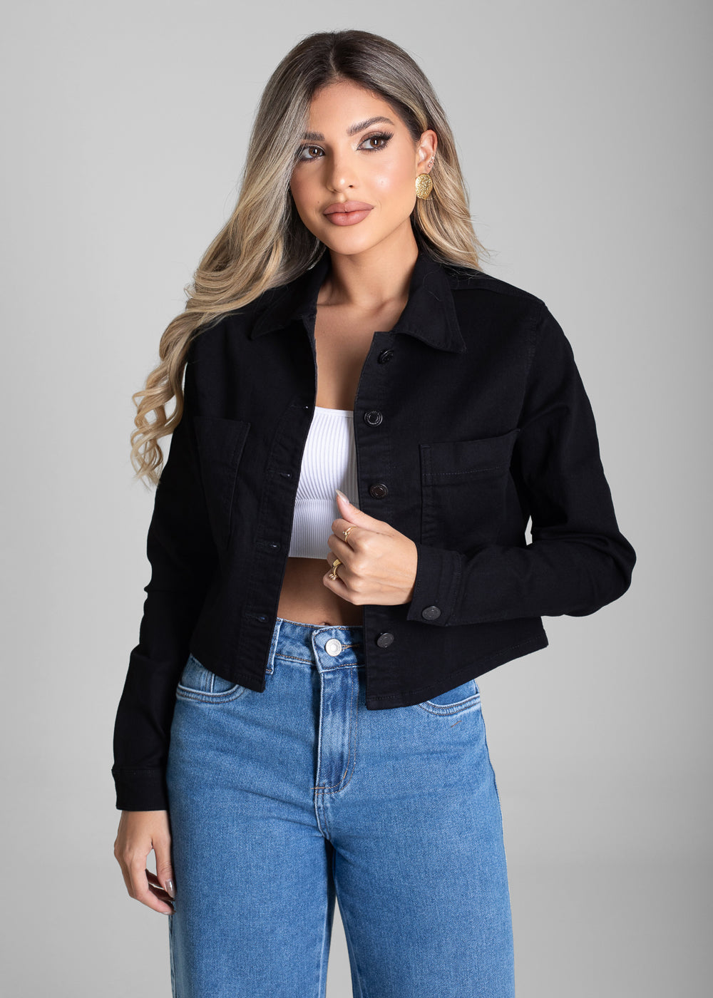 Jaqueta Sarja Sawary - 282508 PRETO