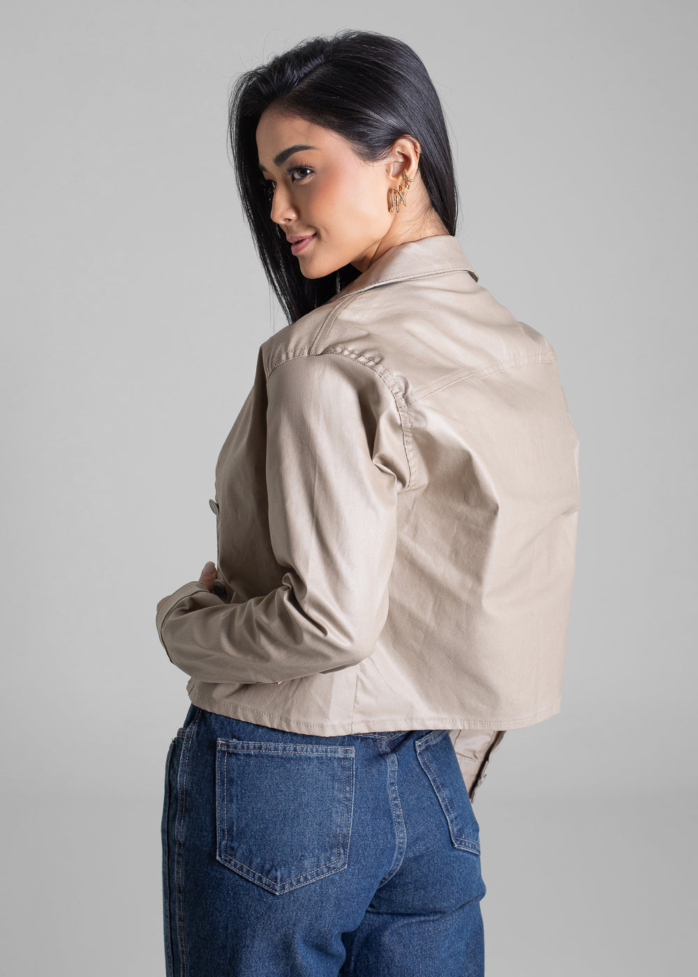 Jaqueta Resinada Sawary - 282512 BEGE