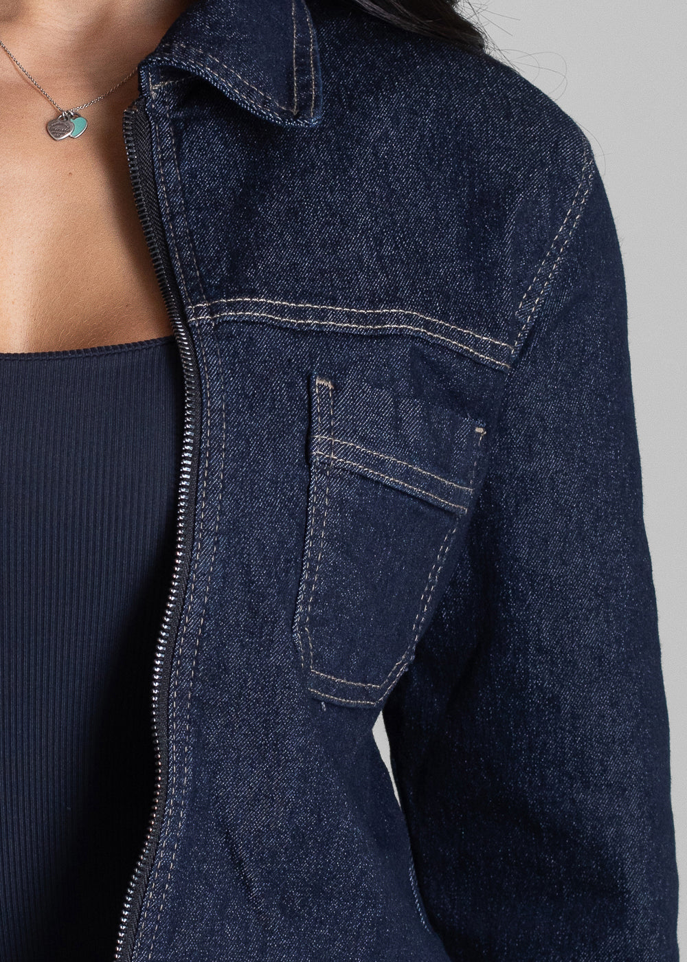 Jaqueta Jeans Sawary - 282528 AZUL