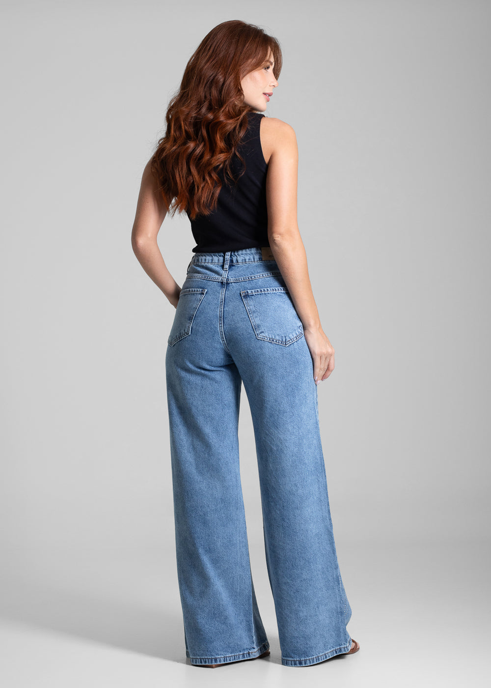 Calça Jeans Sawary Wide Leg - 282568 AZUL